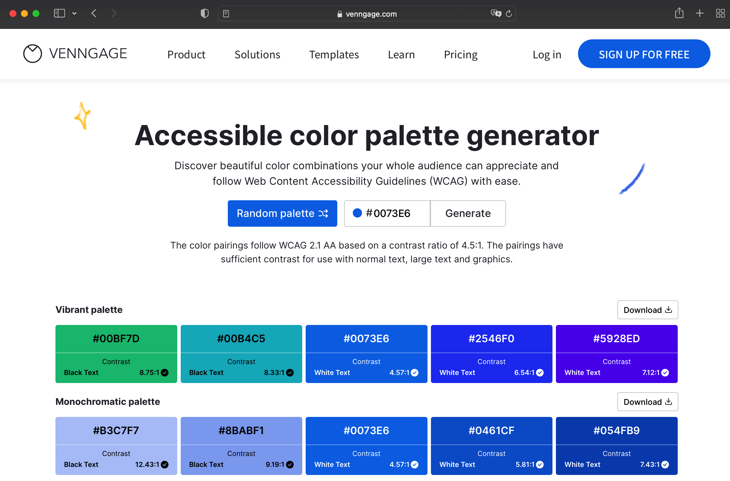 Accessible Color Palette Generator | WCAG Compliant