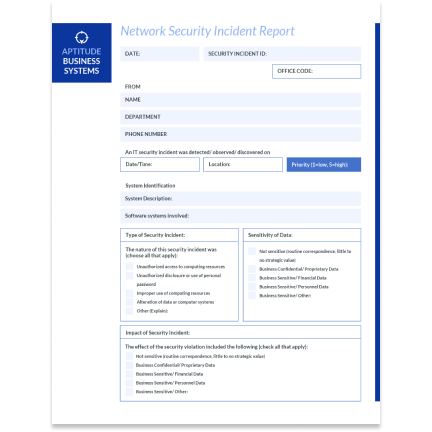 Network security template