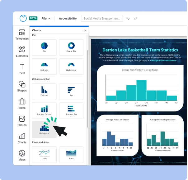 Uncover powerful insights from raw data with Venngage's histogram templates