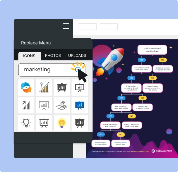 Ways to customize Venngage's dichotomous key templates 