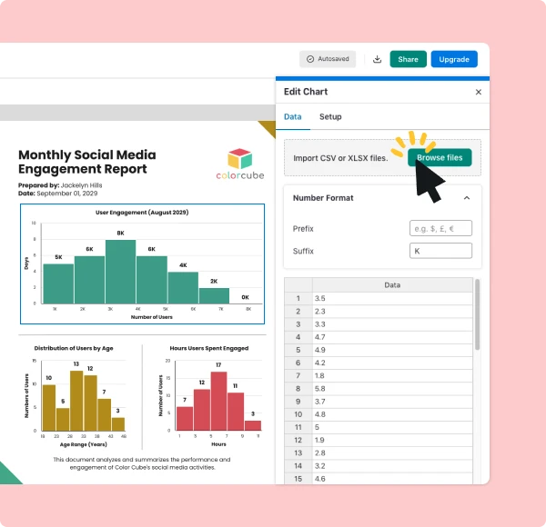 Effortlessly import data into your histograms for quick and seamless data addition