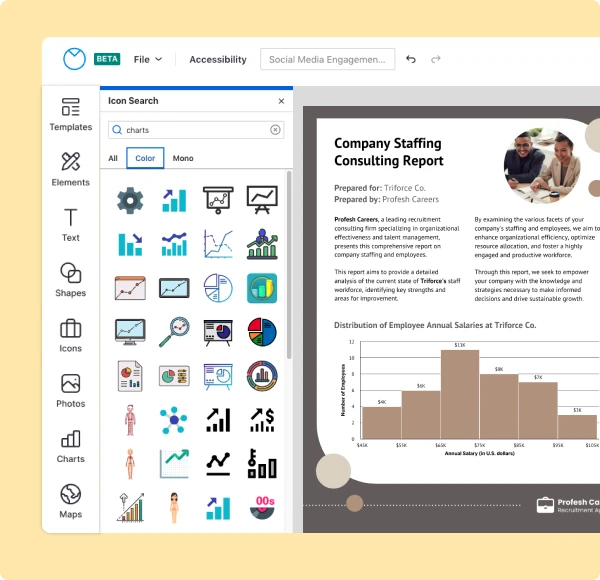 Enhance your histograms with icons, images, and text