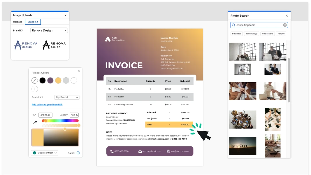 Venngage Invoice Maker