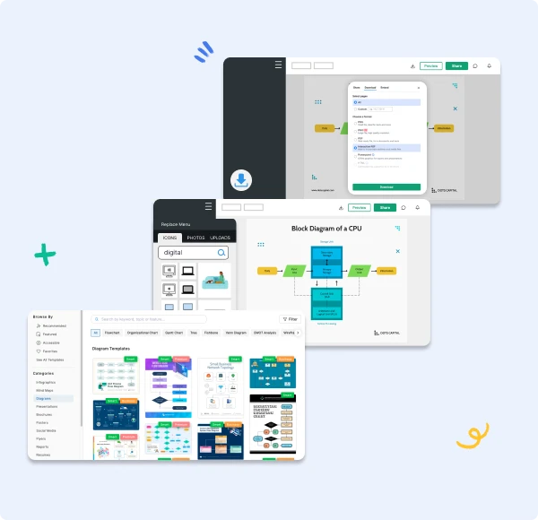 How to easily create block diagrams in 5 steps with Venngage's block diagram maker:
