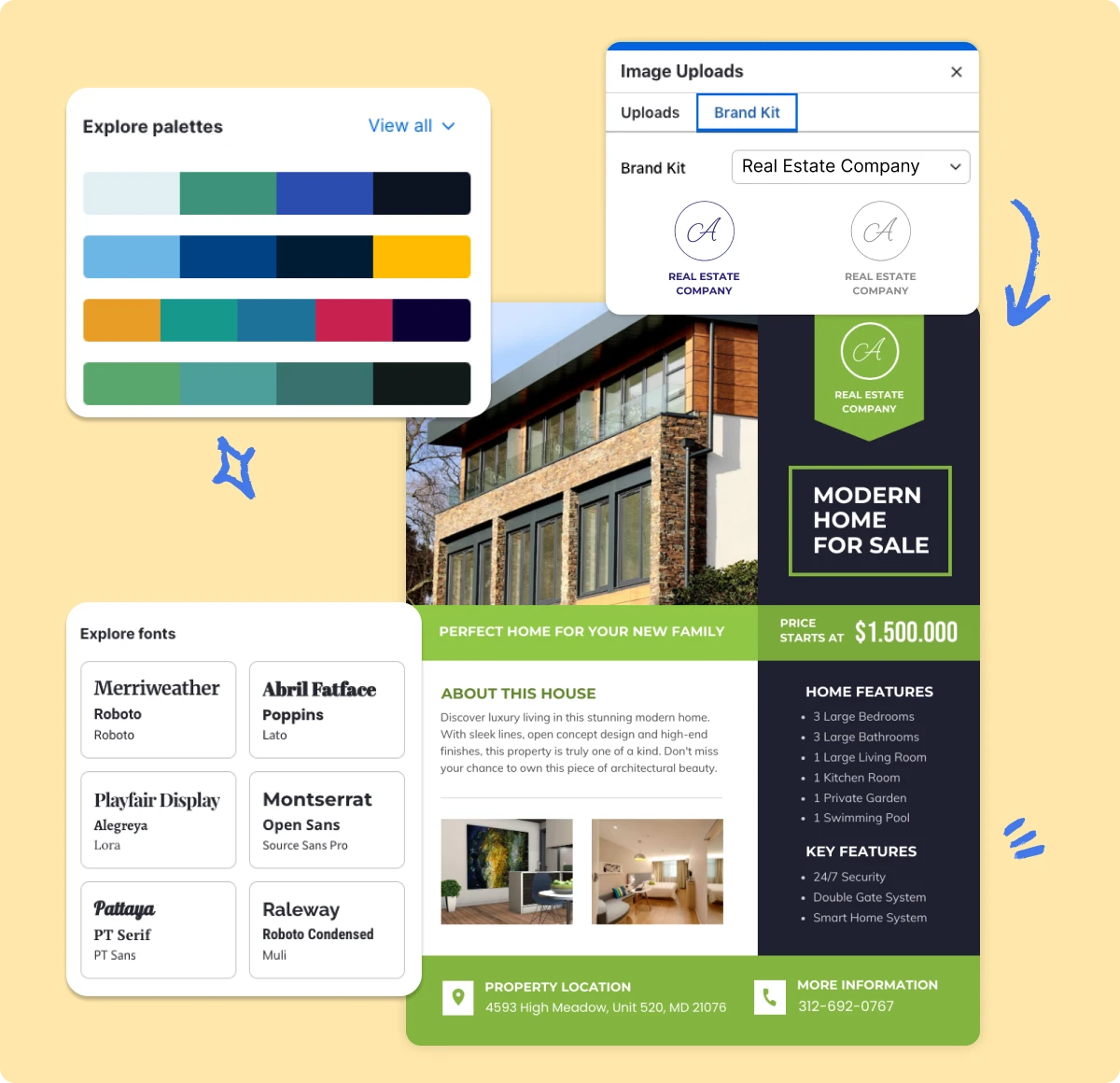 Design professional-looking real-estate flyers without the hassle