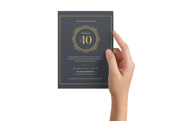 40th birthday invitation templates