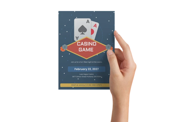 casino invitation templates