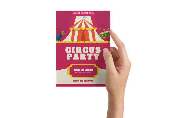 circus invitation templates