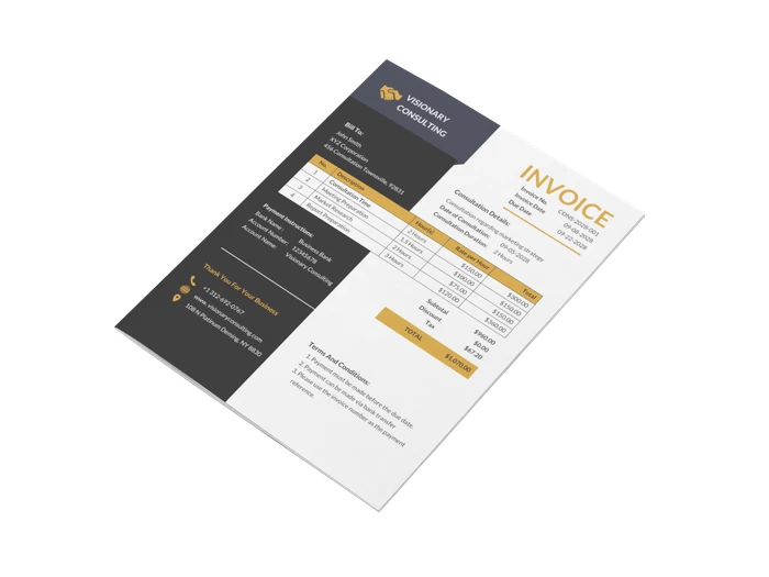 consultation invoice templates