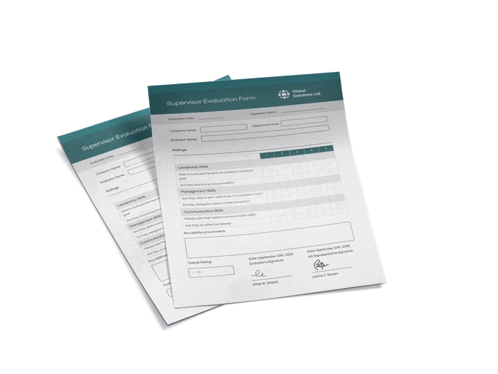 evaluation form templates