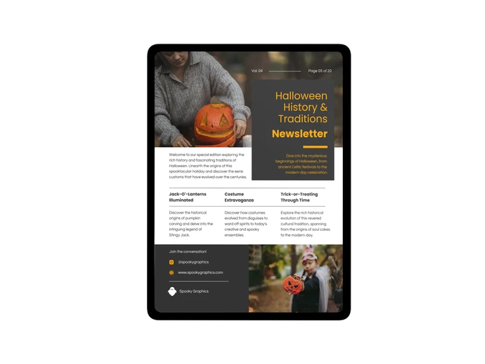 halloween newsletter templates