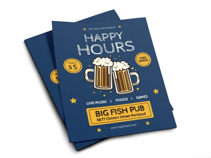 happy hour flyer templates