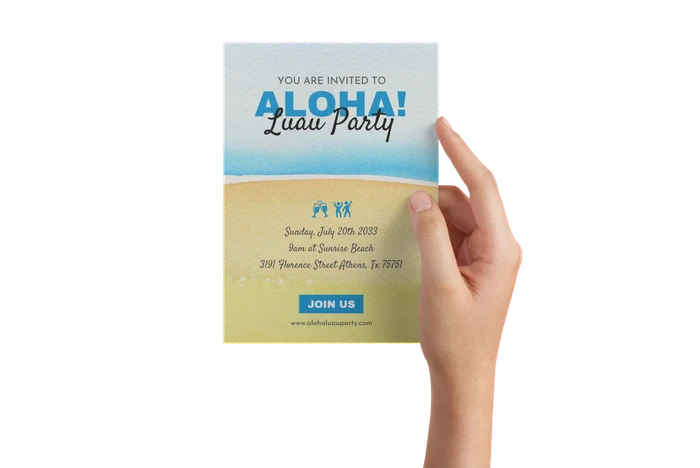 luau invitation templates