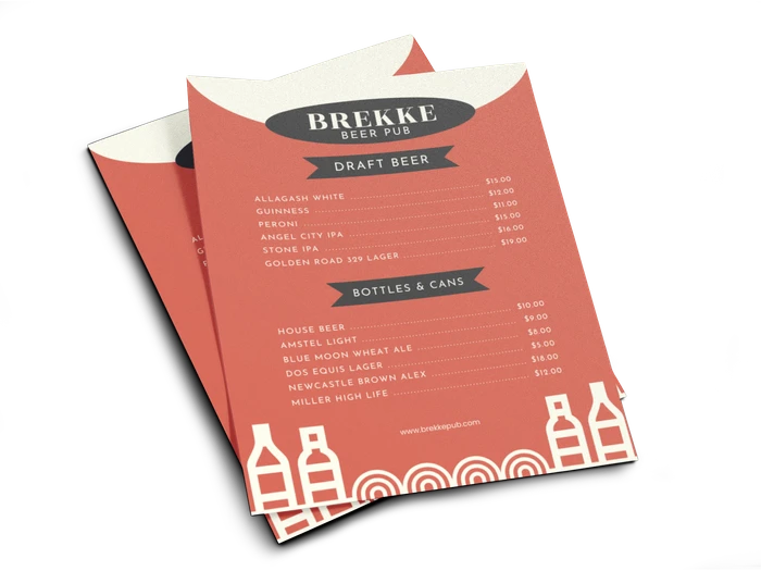 Free Pub Menu Templates - Venngage