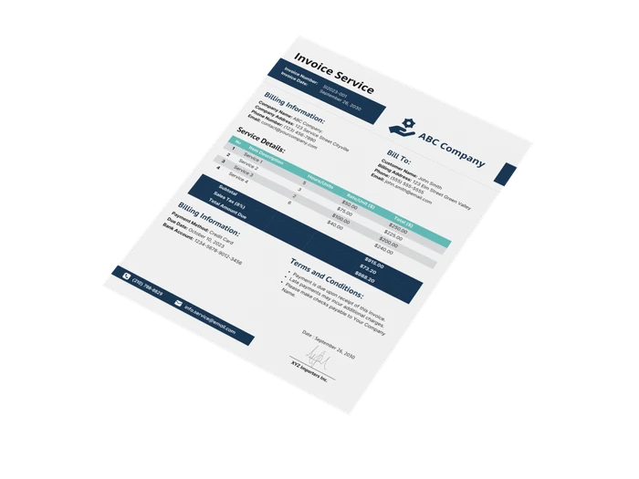 service invoice templates