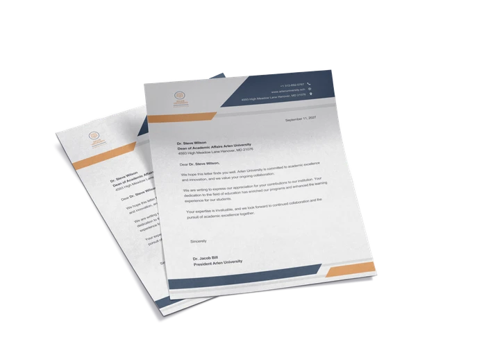 university letterhead templates