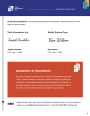 Software License Contract Template - Page 4