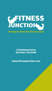 Vertical Fitness Trainer Business Card - Page 1