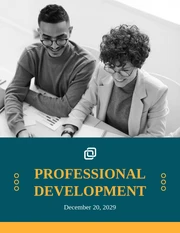 Teal And Orange Minimalist Corporate Professional Development Plans - Page 1