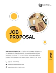 Yellow Circle Professional Job Proposal - Page 1