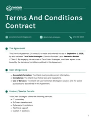 Terms And Conditions Contract Template - Page 1