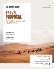 Travel Agency Proposal Template - Page 1