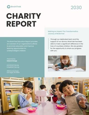 Light Green Creamy Charity Report - Page 1