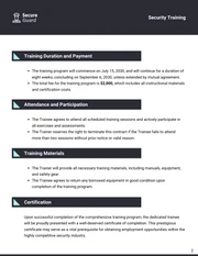 Security Training Contract Template - Page 2