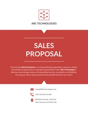 Red Modern Square Sales Proposal - Page 1