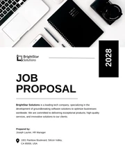 Simple White Modern Job Proposal - Page 1