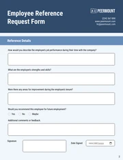Simple Blue Employment Forms - Page 2