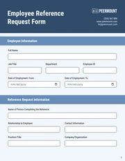 Simple Blue Employment Forms - Page 1