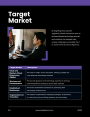 Dark Blue Purple Business Plan - Page 5