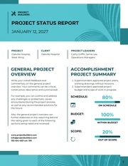 Project Status Template - Page 1