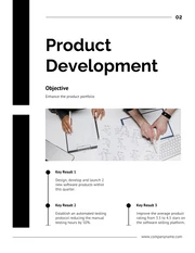 Black And White Minimalist Modern Design OKR Report - Page 2