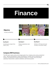 Black And White Minimalist Modern Design OKR Report - Page 5