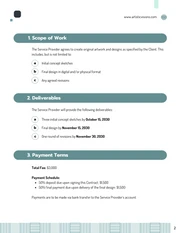 Artist Designer Contract Template - Page 2