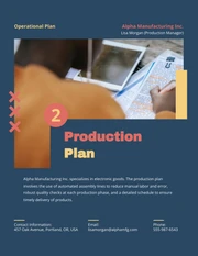 Blue And Orange Minimalist Modern Operational Plan - Page 2