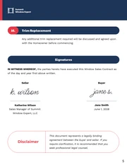 Window Sales Contract Template - Page 5