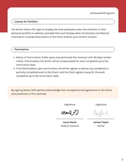 Ghostwriting Contract Template - Page 3