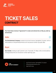 Ticket Sales Contract Template - Page 1