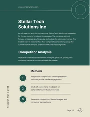 Dark Green Minimalist Lines Research Plan - Page 1