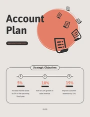 Cream And Orange Cute Simple Account Plan - Page 1