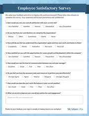 Employee Engagement Satisfactory Survey Form Template - Page 2