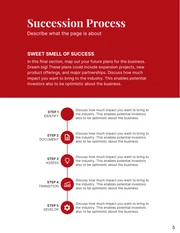 Red And Pink Modern Simple Minimalist Business Succession Plan - Page 5