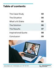 Light Blue Management Case Study Template - Page 2