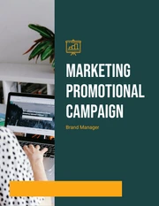 Green Yellow And White Modern Marketing Promotional Communication Plans - Page 1