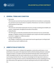 Solar Installation Contract Template - Page 2