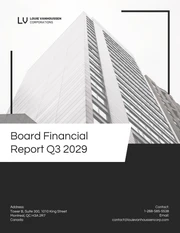 Board Financial Report Template - Page 1