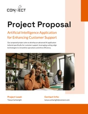 Orange And White Simple Project Proposal - Page 1